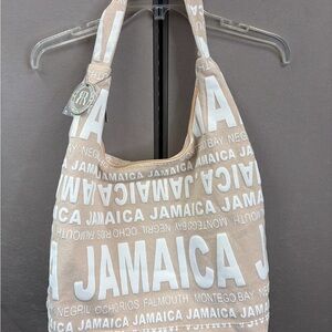 Robin Ruth Beige Jamaica Print Tote Bag